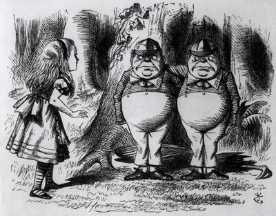 Tweedledum and Tweedledee, illustration from 